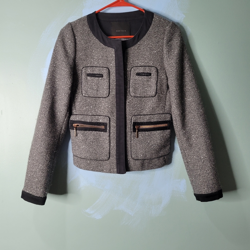 Portsaid Metalic Boucle Knit Blazer Size 42